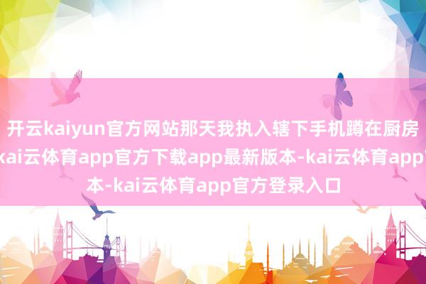 开云kaiyun官方网站那天我执入辖下手机蹲在厨房地上记条记-kai云体育app官方下载app最新版本-kai云体育app官方登录入口
