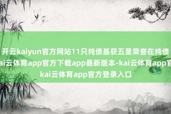 开云kaiyun官方网站11只纯债基获五星荣誉在纯债基金鸿沟-kai云体育app官方下载app最新版本-kai云体育app官方登录入口