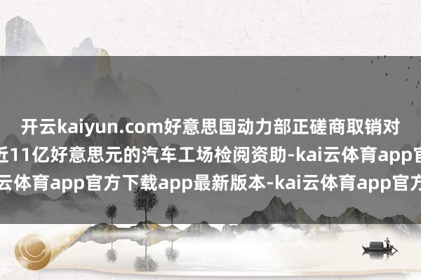 开云kaiyun.com好意思国动力部正磋商取销对通用汽车和斯泰兰蒂斯近11亿好意思元的汽车工场检阅资助-kai云体育app官方下载app最新版本-kai云体育app官方登录入口